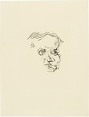 Ludwig Meidner. Portrait-Sketch: Portrait of Franz Pfemfert (Portr&auml;t-Skizze: Bildnis Franz Pfemfert) (plate, loose leaf) from the periodical Das Kunstblatt, vol. 2, no. 3 (Mar 1918). 1918