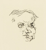 Ludwig Meidner. Portrait-Sketch: Portrait of Franz Pfemfert (Portr&auml;t-Skizze: Bildnis Franz Pfemfert) (plate, loose leaf) from the periodical Das Kunstblatt, vol. 2, no. 3 (Mar 1918). 1918