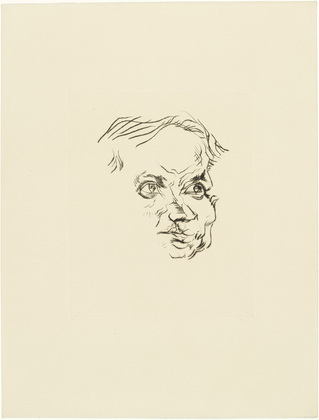 Ludwig Meidner. Portrait-Sketch: Portrait of Franz Pfemfert (Portr&auml;t-Skizze: Bildnis Franz Pfemfert) (plate, loose leaf) from the periodical Das Kunstblatt, vol. 2, no. 3 (Mar 1918). 1918