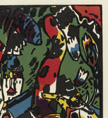 Vasily Kandinsky. The Archer (Bogensch&uuml;tze) (plate facing colophon page) from Der Blaue Reiter (The Blue Rider). 1912 (print executed 1908-09)