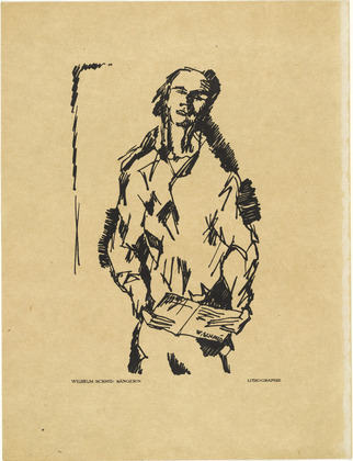 Wilhelm Schmid. Singer (S&auml;ngerin) (plate, preceding p. 65) from the periodical Das Kunstblatt, vol. 1, no. 3 (Mar 1917). 1917