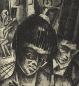Ludwig Wachlmeier (or Aloys Ludwig Wach). In Front of the Caf&eacute; (Vor dem Caf&eacute;) (plate, loose leaf) from the periodical Das Kunstblatt, vol. 1, no. 6 (Jun 1917). 1917