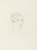 Ren&eacute;e Sintenis. Self-Portrait (Selbstportr&auml;t). (1925)