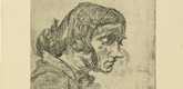 Ludwig Meidner. Portrait of Elise (Portr&auml;t Elise) from the series "Heads." 17 Etchings ("K&ouml;pfe." 17 Radierungen). (1921, published 1922)