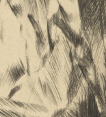 Edwin Scharff. Two Men On a Boat (Zwei Männer im Boot) (plate, loose leaf) from the periodical Das Kunstblatt, vol. 2, no. 8 (Aug 1918). 1918