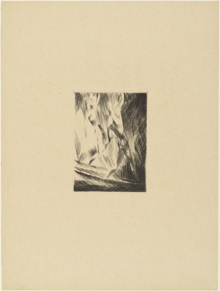 Edwin Scharff. Two Men On a Boat (Zwei M&auml;nner im Boot) (plate, loose leaf) from the periodical  Das Kunstblatt, vol. 2, no. 8 (Aug 1918). 1918