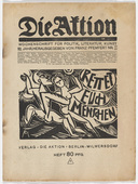 Conrad Felixm&uuml;ller, Richard Bampi, Herbert Anger, Christian Schad, Wilhelm Schuler. Die Aktion, vol. 7, no. 39/40. October 6, 1917