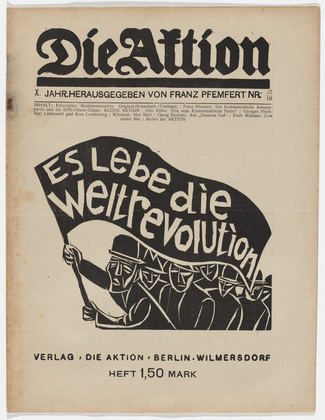 Conrad Felixm&uuml;ller. Die Aktion, vol. 10, no. 17/18. May 1, 1920