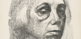 K&auml;the Kollwitz. Small Self-Portrait (Kleines Selbstbildnis) (plate 3) from the illustrated book Deutsche Graphiker der Gegenwart (German Printmakers of Our Time). 1920