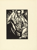 Erich Heckel. Sick Girl (Krankes M&auml;dchen) (plate 19) from the illustrated book Deutsche Graphiker der Gegenwart (German Printmakers of Our Time). 1920 (print executed 1913)