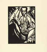 Erich Heckel. Sick Girl (Krankes M&auml;dchen) (plate 19) from the illustrated book Deutsche Graphiker der Gegenwart (German Printmakers of Our Time). 1920 (print executed 1913)
