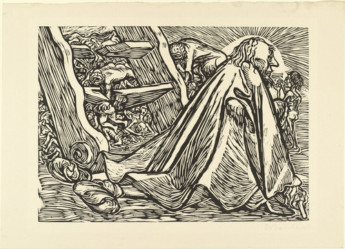 Ernst Barlach. The Divine Beggar (Der g&ouml;ttliche Bettler) from The Transformations of God (Die Wandlungen Gottes). (1922, executed 1920-21)