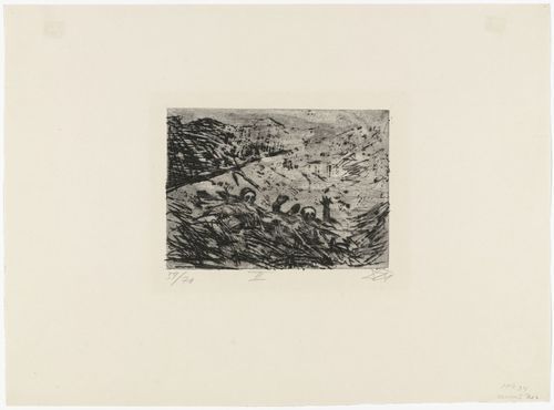 Otto Dix. Buried Alive (January 1916, Champagne) [Versch&uuml;ttete (Januar 1916, Champagne)]  from The War (Der Krieg). (1924)
