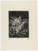 Otto Dix. Tangled Barbed Wire before the Trench (Drahtverhau vor dem Kampfgraben) from The War (Der Krieg). (1924)