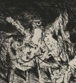 Otto Dix. Tangled Barbed Wire before the Trench (Drahtverhau vor dem Kampfgraben) from The War (Der Krieg). (1924)