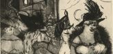 Otto Dix. Front-line Soldier in Brussels (Frontsoldat in Br&uuml;ssel) from The War (Der Krieg). (1924)