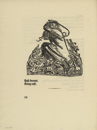 Ernst Barlach. The Whip (Die Peitsche) (in-text plate, page 18) from Der Kopf (The Head). 1919