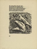 Ernst Barlach. Despair and Rebellion (Verweiflung und Emp&ouml;rung) (in-text plate, page 26) from Der Kopf (The Head). 1919