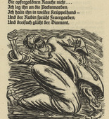 Ernst Barlach. Despair and Rebellion (Verweiflung und Emp&ouml;rung) (in-text plate, page 26) from Der Kopf (The Head). 1919