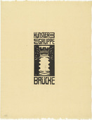 Ernst Ludwig Kirchner. Signet/title vignette of the Br&uuml;cke Artist's Group (Signet/Titelvignette K&uuml;nstlergruppe Br&uuml;cke). (1906)