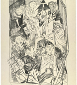 Max Beckmann. The Ideologists (plate 6) [Die Ideologen (Blatt 6)] from Hell (Die H&ouml;lle). (1919)