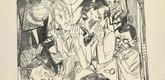 Max Beckmann. The Ideologists (plate 6) [Die Ideologen (Blatt 6)] from Hell (Die H&ouml;lle). (1919)