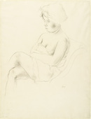 George Grosz. Seated Girl (Sitzendes M&auml;dchen). (1927)