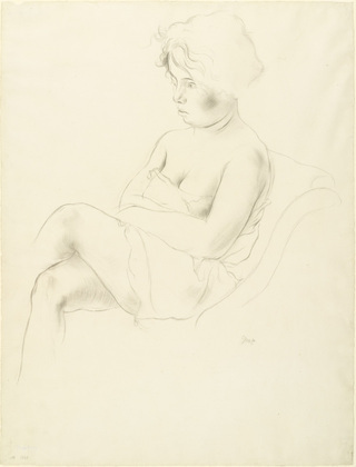 George Grosz. Seated Girl (Sitzendes M&auml;dchen). (1927)