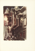 George Grosz. Brownstone Front (plate facing page 199) from The Voice of the City and Other Stories. 1935 (drawings executed 1933/34)