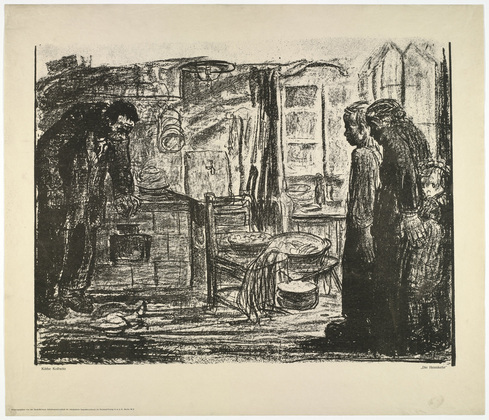K&auml;the Kollwitz. The Homecoming (Die Heimkehr) [Poster for the Gro&szlig; Berliner Arbeitsgemeinschaft f&uuml;r alkoholfreie Jugenderziehung (Working Committee of Greater Berlin for the Alcohol-Free Upbringing of Youth)]. (c. 1927)