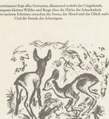 Richard Seewald. Deer (Rehzwillinge) (tailpiece, page 2) from the periodical M&uuml;nchner Bl&auml;tter f&uuml;r Dichtung und Graphik, vol. 1, no. 1 (January 1919). 1919