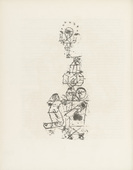 Paul Klee. Acrobats (Akrobaten) (plate, page 10) from the periodical M&uuml;nchner Bl&auml;tter f&uuml;r Dichtung und Graphik, vol. 1, no. 1 (January 1919). 1919