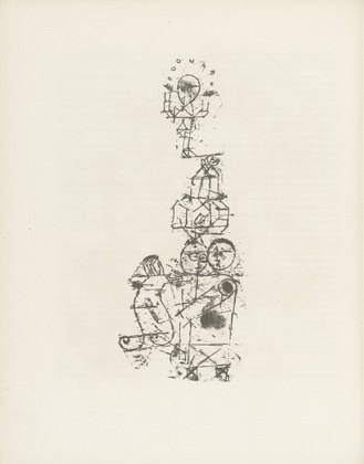 Paul Klee. Acrobats (Akrobaten) (plate, page 10) from the periodical M&uuml;nchner Bl&auml;tter f&uuml;r Dichtung und Graphik, vol. 1, no. 1 (January 1919). 1919