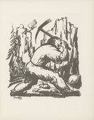 Walther Teutsch. Untitled (plate, page 15) from the periodical M&uuml;nchner Bl&auml;tter f&uuml;r Dichtung und Graphik, vol. 1, no. 1 (January 1919). 1919