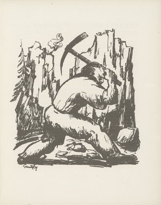 Walther Teutsch. Untitled (plate, page 15) from the periodical M&uuml;nchner Bl&auml;tter f&uuml;r Dichtung und Graphik, vol. 1, no. 1 (January 1919). 1919