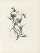 Edwin Scharff. Embrace (Umarmung) (plate, page 19) from the periodical M&uuml;nchner Bl&auml;tter f&uuml;r Dichtung und Graphik, vol. 1, no. 2 (February 1919). 1919