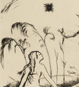Jakob (Jack) Friedrich Bollschweiler. Kneeling Girl (Knieendes Mädchen) (plate, loose leaf) from the periodical Das Kunstblatt, vol. 1, no. 12 (Dec 1917). 1917