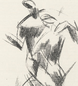 Edwin Scharff. Embrace (Umarmung) (plate, page 19) from the periodical M&uuml;nchner Bl&auml;tter f&uuml;r Dichtung und Graphik, vol. 1, no. 2 (February 1919). 1919