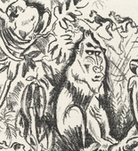Richard Seewald. Dreamed Primeval Forest (Getr&auml;umte Urwaldlandscaft) (plate, page 43) from the periodical M&uuml;nchner Bl&auml;tter f&uuml;r Dichtung und Graphik, vol. 1, no. 3 (March 1919). 1919