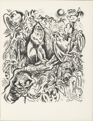 Richard Seewald. Dreamed Primeval Forest (Getr&auml;umte Urwaldlandscaft) (plate, page 43) from the periodical M&uuml;nchner Bl&auml;tter f&uuml;r Dichtung und Graphik, vol. 1, no. 3 (March 1919). 1919