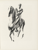 Edwin Scharff. Rider (Reiter) (plate, page 47) from the periodical M&uuml;nchner Bl&auml;tter f&uuml;r Dichtung und Graphik, vol. 1, no. 3 (March 1919). 1919