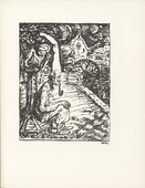 Alfred Kubin. Ghost of the Miserly Miller (Gespenst des geizigen M&uuml;llers) (plate, page 51) from the periodical M&uuml;nchner Bl&auml;tter f&uuml;r Dichtung und Graphik, vol. 1, no. 4 (April 1919). 1919