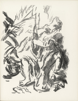Karl Caspar. The Burning Thornbush (Der brennende Dornbusch) (plate, page 55) from the periodical M&uuml;nchner Bl&auml;tter f&uuml;r Dichtung und Graphik, vol. 1, no. 4 (April 1919). 1919