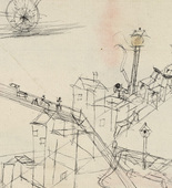 Paul Klee. Houses Drawn by Oxen, Ox Speared by a Lantern, Overpass (H&auml;user von Ochsen gezogen, Ochse laternengespiesst, Strassen&uuml;berf&uuml;hrung). 1916