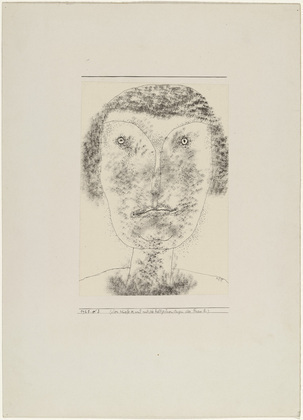 Paul Klee. The Crooked Mouth and the Light Green Eyes of Mrs. B. (Der schiefe Mund und die hellgr&uuml;nen Augen der Frau B.). 1925