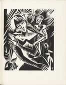 Josef Eberz, Renatus Kuno. The Nun and Death (Die Nonne und der Tod) (plate, page 71) from the periodical M&uuml;nchner Bl&auml;tter f&uuml;r Dichtung und Graphik, vol. 1, no. 5 (May 1919). 1919