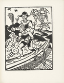 Richard Seewald, Renatus Kuno. The Blind Man and the Cripple (Der Blinde und der Lahme) (plate, page 75) from the periodical M&uuml;nchner Bl&auml;tter f&uuml;r Dichtung und Graphik, vol. 1, no. 5 (May 1919). 1919