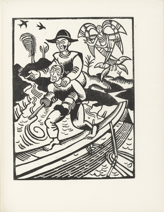 Richard Seewald, Renatus Kuno. The Blind Man and the Cripple (Der Blinde und der Lahme) (plate, page 75) from the periodical M&uuml;nchner Bl&auml;tter f&uuml;r Dichtung und Graphik, vol. 1, no. 5 (May 1919). 1919
