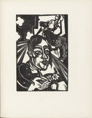 Heinrich Campendonk. Woman with Flower (Frau mit Blume) (plate, page 79) from the periodical M&uuml;nchner Bl&auml;tter f&uuml;r Dichtung und Graphik, vol. 1, no. 5 (May 1919). (1919, executed 1918)