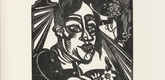 Heinrich Campendonk. Woman with Flower (Frau mit Blume) (plate, page 79) from the periodical M&uuml;nchner Bl&auml;tter f&uuml;r Dichtung und Graphik, vol. 1, no. 5 (May 1919). (1919, executed 1918)